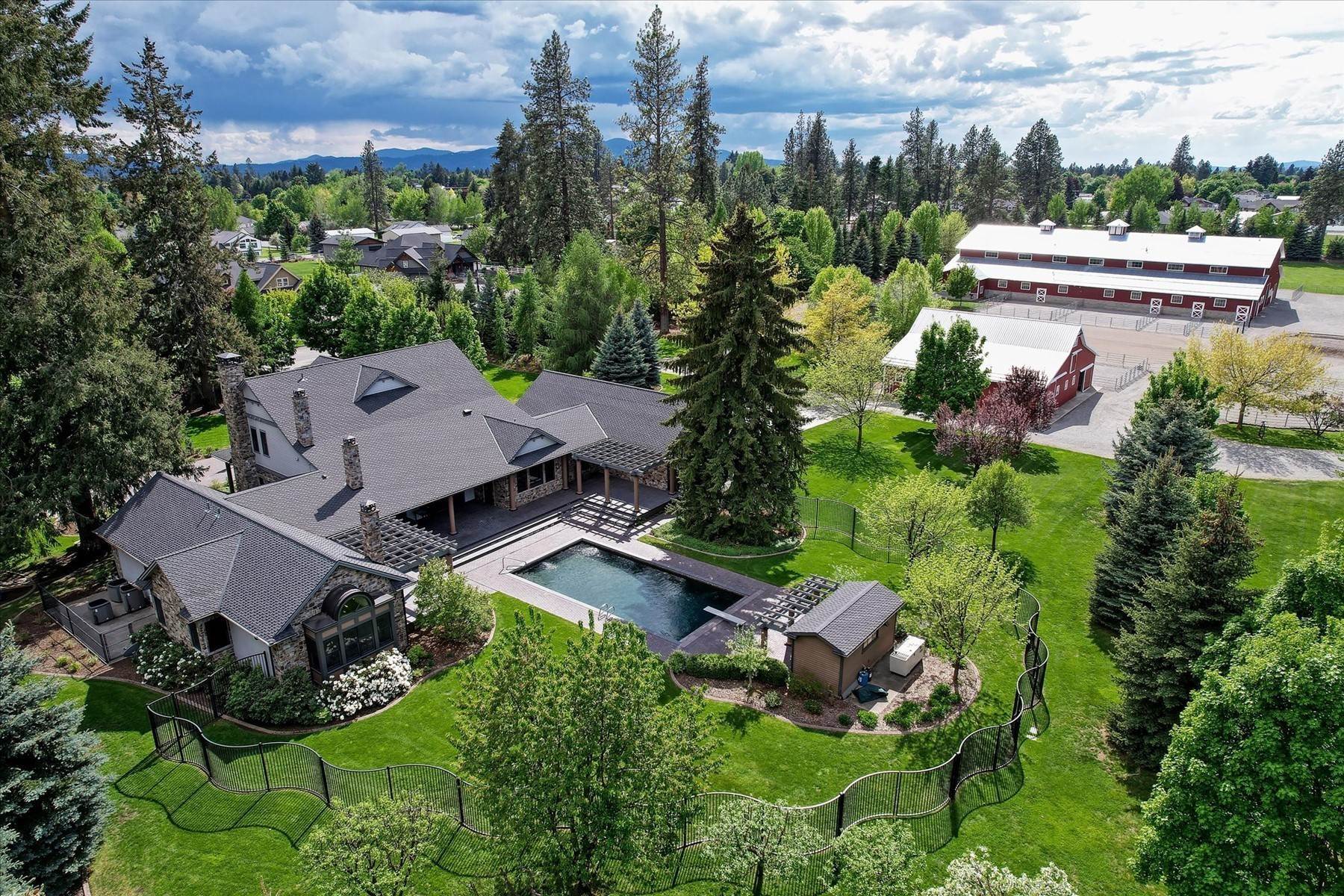 Single Family Homes for Sale at Exquisite Equestrian Property in Town 1345 & 1221 Lacey Ave Hayden, Idaho 83835 United States