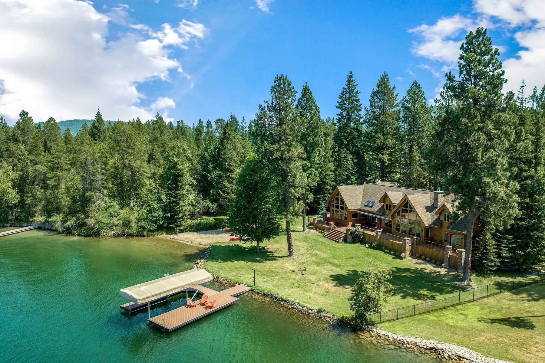 Single Family Homes for Sale at Luxury Waterfront on Pend Oreille River 413 Swan Shores Dr Sagle, Idaho 83860 United States
