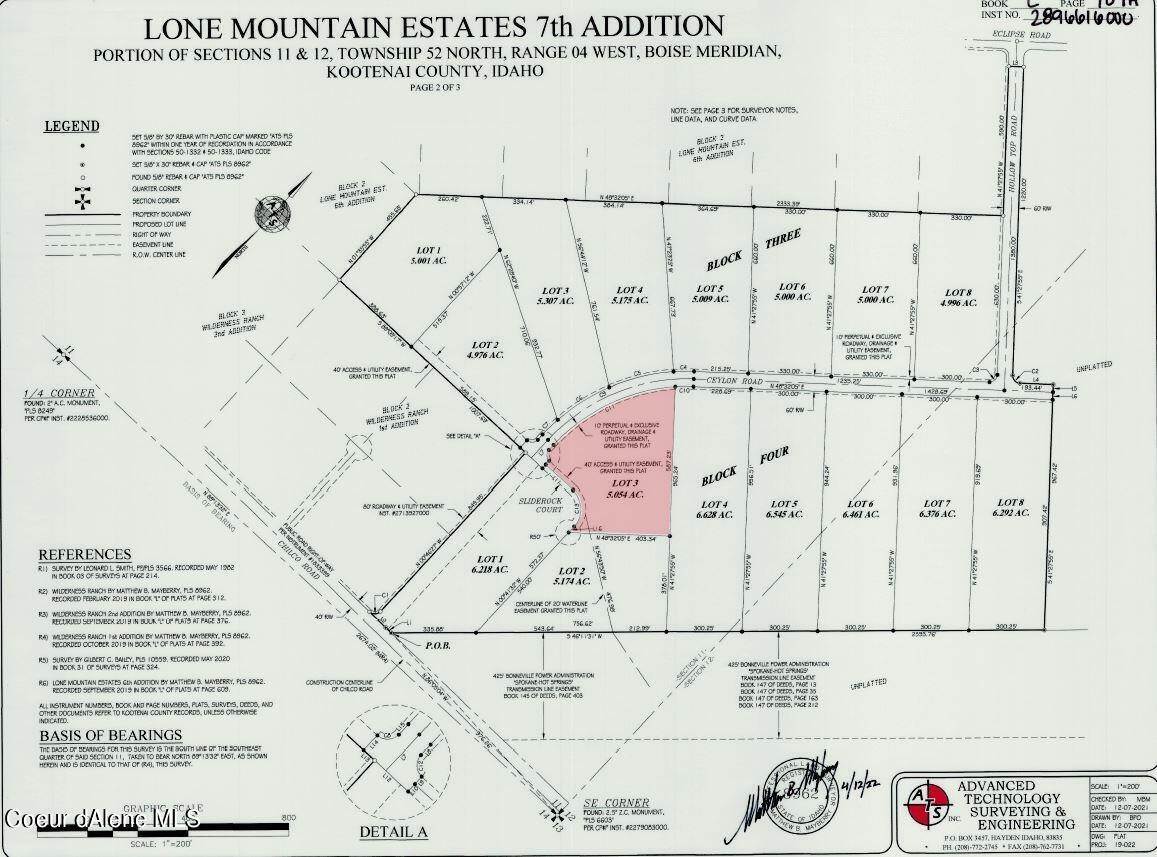 3. Single Family Homes for Sale at L3B4 N Ceylon Road Rathdrum, Idaho 83858 United States