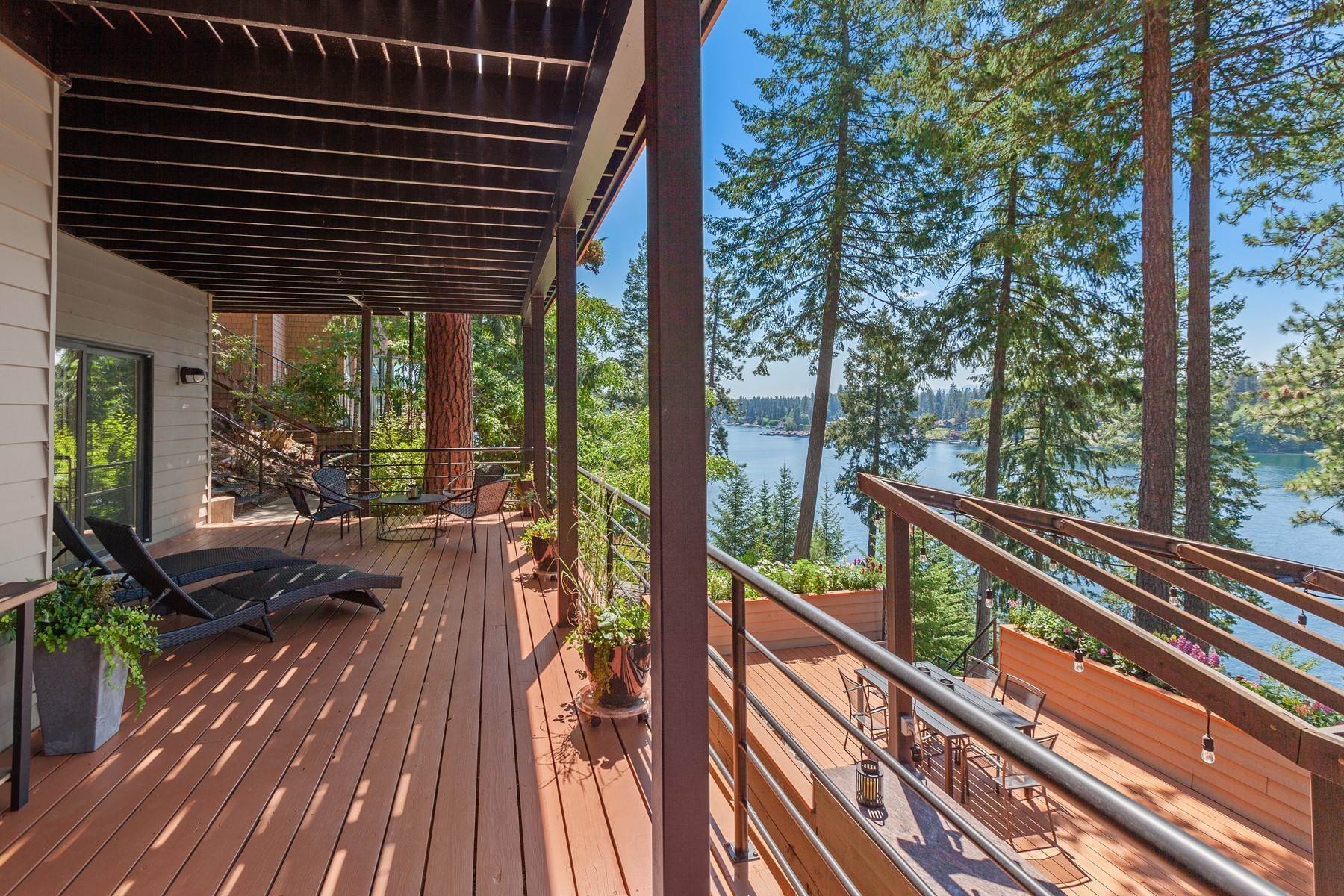42. Single Family Homes for Sale at Waterfront Contemporary Beauty 2931 E Point Hayden Dr Hayden Lake, Idaho 83835 United States