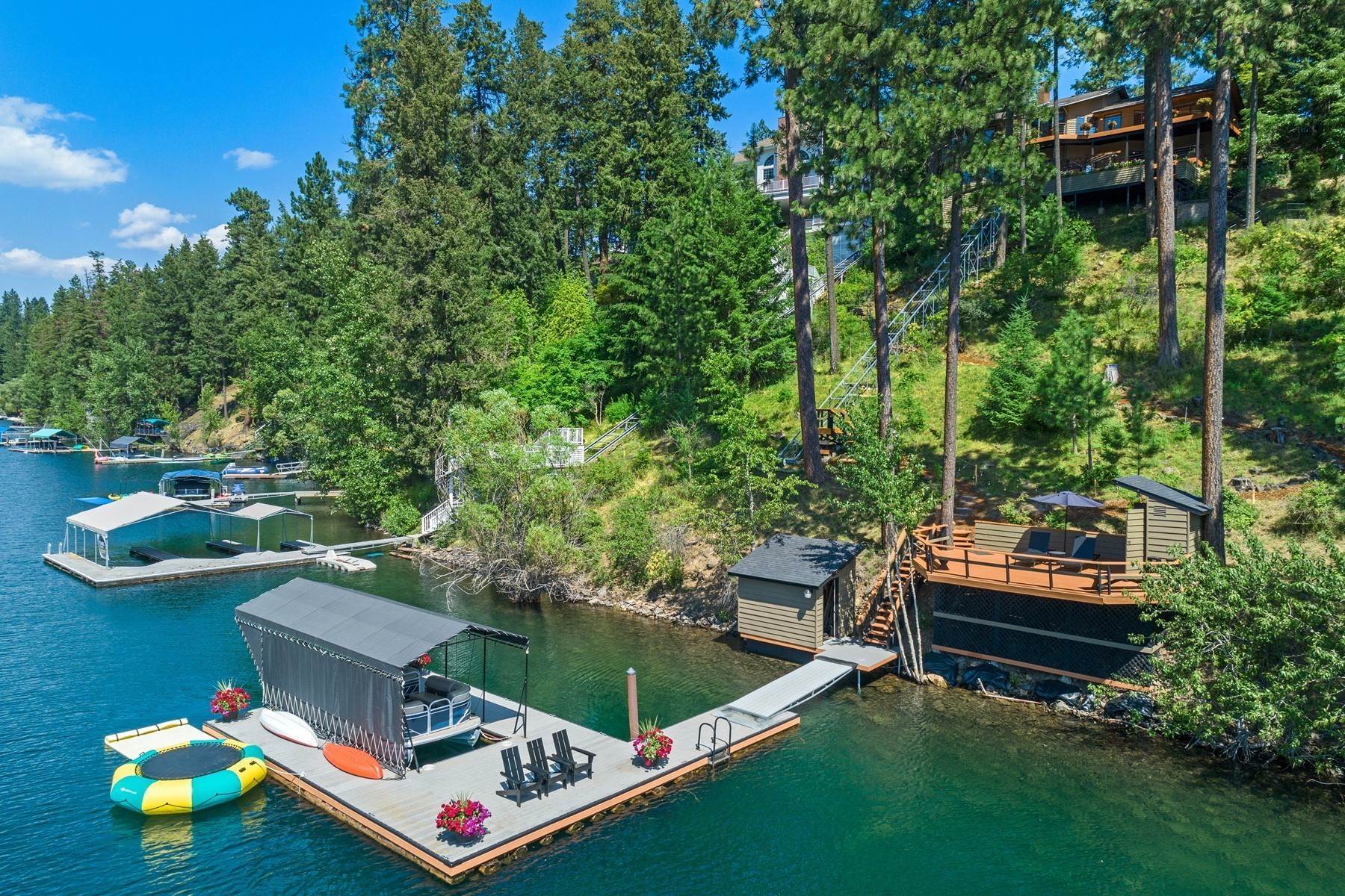 Single Family Homes for Sale at Waterfront Contemporary Beauty 2931 E Point Hayden Dr Hayden Lake, Idaho 83835 United States