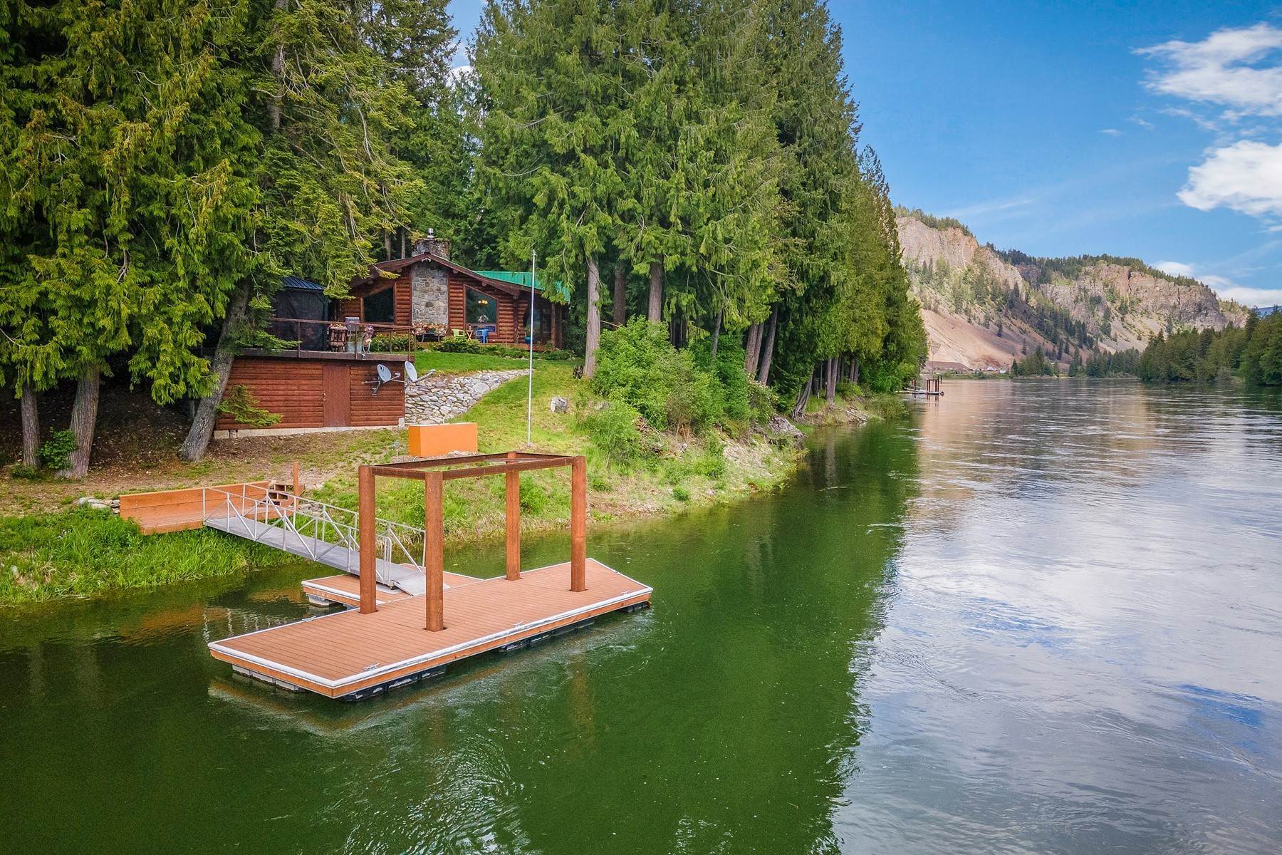 Single Family Homes for Sale at Extraordinary Riverfront Retreat -2 homes 232 W River Dr Clark Fork, Idaho 83811 United States